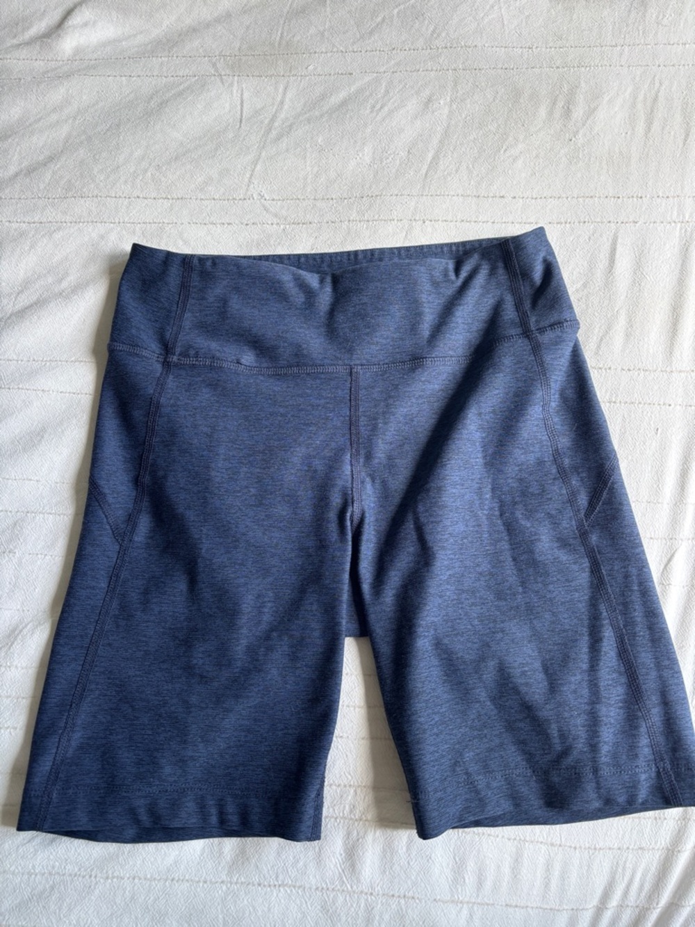 Outdoor Voices Navy Blue High-Rise Bike Shorts